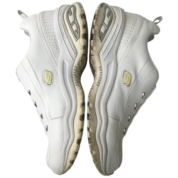 Skechers Sport Premium Premix Leather Slip On Sneaker SN1704 Womens White 10 - Picture 3 of 10